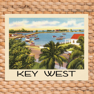 Vintage Key West Florida Hafen Poster
