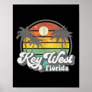 Vintage Key West Florida Keys Retro 70er Jahre Str Poster