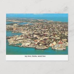 Vintage Key West Florida Luftbild Postkarte