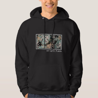 Vintage Key-West-Palm-Blätter Summer Beach Art Hoodie
