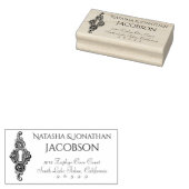 Vintage Keyhole-Rücksendeadresse-Briefmarke Gummistempel (Stempel)