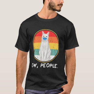 Vintage Khao Manee Ew Menschen Katze trägt Gesicht T-Shirt