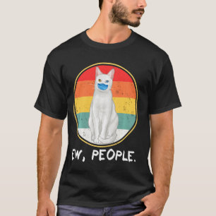 Vintage Khao Manee Ew Menschen katzengesicht Maske T-Shirt