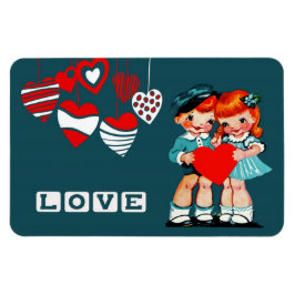Vintage Kids Valentinstag Geschenkmagnete Magnet