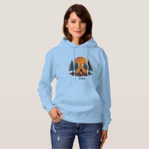 Vintage-Kiefern & Bergcamping Hoodie