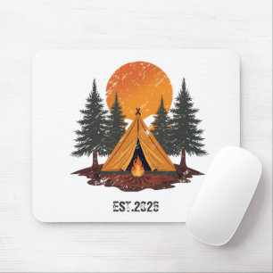 Vintage-Kiefern & Bergcamping Mousepad