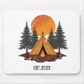 Vintage-Kiefern & Bergcamping Mousepad (Vorne)