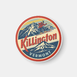 Vintage KILLINGTON Vermont Skigebiet Berge Magnet