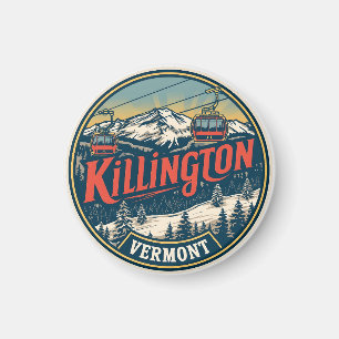 Vintage KILLINGTON Vermont Skigebiet Berge Magnet