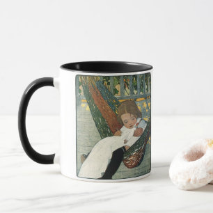 Vintage Kind mit einer Puppe von Jessie Willcox Sm Tasse
