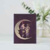 Vintage Kinder auf dem Halbmond Postkarte (Stehend Vorderseite)