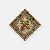 Vintage Kinder auf Weihnachts-Dekoupage Serviette (Ecke)