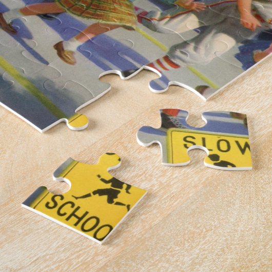 Vintage Kinder, Baseballspieler überqueren Garde Puzzle (Seite)