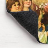 Vintage Kinder bringen Blume nach Jesus Christus Mousepad (Ecke)