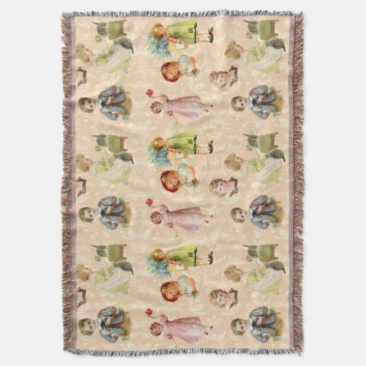 Vintage Kinder Decke (Vorderseite Vertikal)