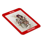 Vintage Kinder Frohe Weihnachtsmagnet Magnet (Rechte Seite)