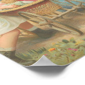 Vintage Kinder Garten Wandkunst Poster (Ecke)