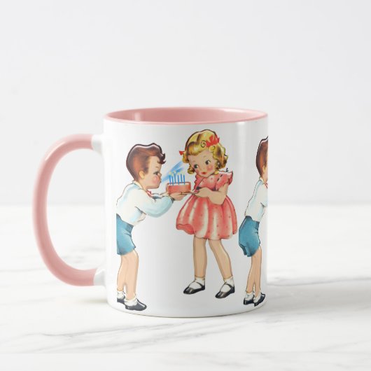 Vintage Kinder glücklich zum Geburtstag: Nostalgis Tasse (Links)
