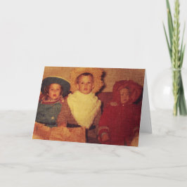 Vintage Kinder in Kostümen, Halloween Karte