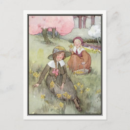 Vintage Kinder in Meadow von Anne Anderson Postkarte