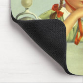 Vintage Kinder, Junge und Mädchen, die einen Schüt Mousepad (Ecke)