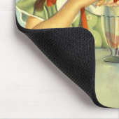 Vintage Kinder, Junge und Mädchen, die einen Schüt Mousepad (Ecke)