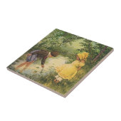 Vintage Kinder, Junge und Mädchen spielen von Cree Fliese (Seite)