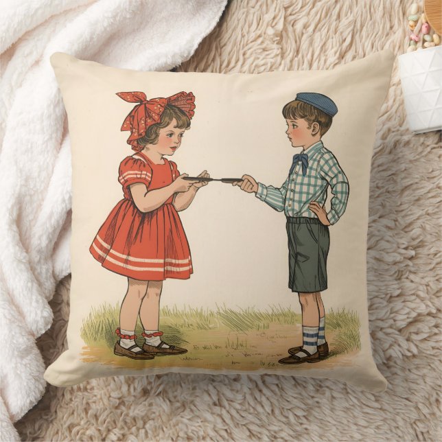 Vintage Kinder  Kissen (Decke)
