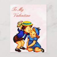 Vintage Kinder Küssen Valentinstag Valentine