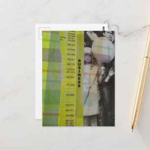 Vintage Kinder Mit Ballons Collage Postkarte