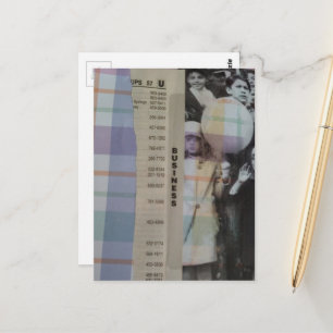 Vintage Kinder Mit Ballons Collage Postkarte