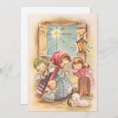 Vintage Kinder mit Jesus zu Weihnachten (Vorne/Hinten)