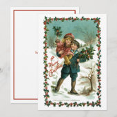 Vintage Kinder mit Weihnachten (Vorne/Hinten)