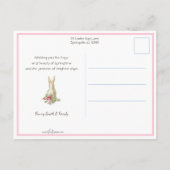 Vintage Kinder mit Weißer Ost Bunnies Postkarte (Rückseite)