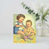 Vintage Kinder, Niedliche glückliche Kleinkinder l (Stehend Vorderseite)