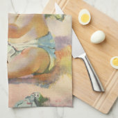 Vintage Kinder, Niedliches Baby-Mädchen auf einem  Geschirrtuch (Viertel Falte)