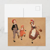 Vintage Kinder Postkarte überspringen (Vorne/Hinten)