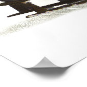 Vintage Kinder Rodelbahn Weihnachten Winter Poster (Ecke)