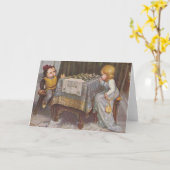 Vintage Kinder Schachspielkarte Karte (Gelbe Blume)