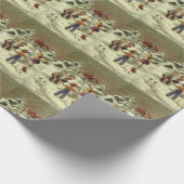 Vintage Kinder Schneemann Geschenkpapier (Ecke)