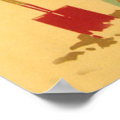 Vintage Kinder, Schwestern Familienurlaub am Stran Poster (Ecke)