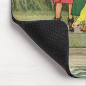 Vintage Kinder spielen in Puddles "A Rainy Day" Mousepad (Ecke)