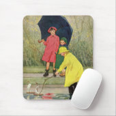 Vintage Kinder spielen in Puddles "A Rainy Day" Mousepad (Mit Mouse)