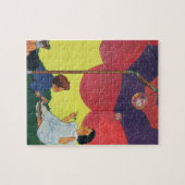 Vintage Kinder spielen Mädchen und Jungen blasen B Puzzle (Horizontal)