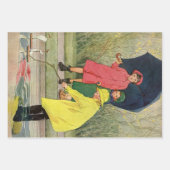 Vintage Kinder spielen Puddles Toyota Rain Geschenkpapier Set (Vorderseite 2)