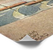 Vintage Kinder spielen Puddles Toyota Rain Poster (Ecke)