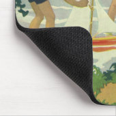 Vintage Kinder Spielzeug Sailboats Sommerteich Mousepad (Ecke)