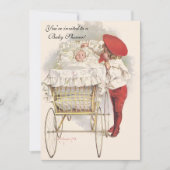 Vintage Kinder und Babys, Viktorianische Babydusch Einladung (Vorderseite)