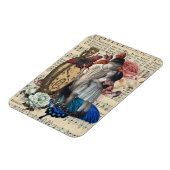 Vintage Kinder und Blumenkollektion Magnet (Linke Seite)