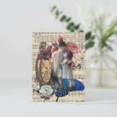 Vintage Kinder und Blumenkollektion Postkarte (Stehend Vorderseite)